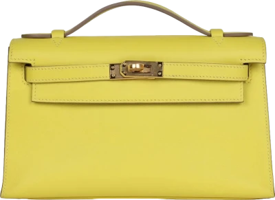 Hermes Kelly Pochette Lime Swift Gold Hardware Hermes Kelly Pochette Lime Swift Gold Hardware