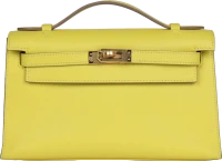 Hermes Kelly Pochette Lime Swift Gold Hardware Hermes Kelly Pochette Lime Swift Gold Hardware