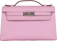 Hermes Kelly Pochette Mauve Sylvestre Swift Palladium Hardware Hermes Kelly Pochette Mauve Sylvestre Swift Palladium Hardware