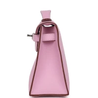 Hermes Kelly Pochette Mauve Sylvestre Swift Palladium Hardware Hermes Kelly Pochette Mauve Sylvestre Swift Palladium Hardware