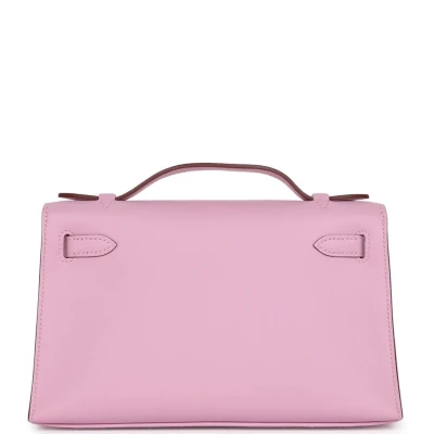 Hermes Kelly Pochette Mauve Sylvestre Swift Palladium Hardware Hermes Kelly Pochette Mauve Sylvestre Swift Palladium Hardware