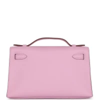 Hermes Kelly Pochette Mauve Sylvestre Swift Palladium Hardware Hermes Kelly Pochette Mauve Sylvestre Swift Palladium Hardware
