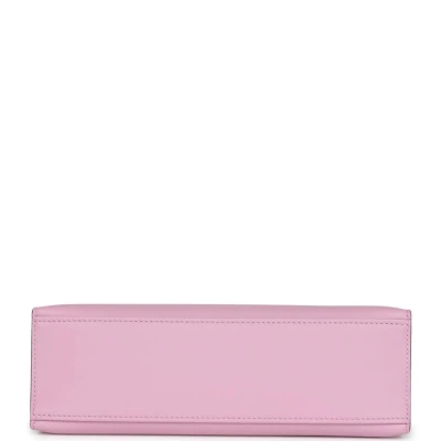 Hermes Kelly Pochette Mauve Sylvestre Swift Rose Gold Hardware Hermes Kelly Pochette Mauve Sylvestre Swift Rose Gold Hardware