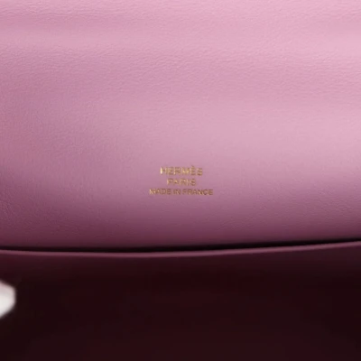 Hermes Kelly Pochette Mauve Sylvestre Swift Rose Gold Hardware Hermes Kelly Pochette Mauve Sylvestre Swift Rose Gold Hardware