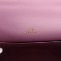 Hermes Kelly Pochette Mauve Sylvestre Swift Rose Gold Hardware Hermes Kelly Pochette Mauve Sylvestre Swift Rose Gold Hardware
