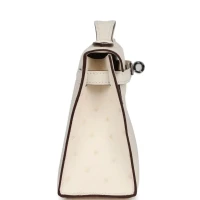 Hermes Kelly Pochette Nata Ostrich Palladium Hardware
