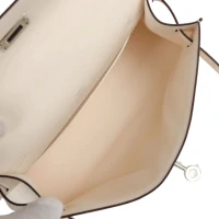 Hermes Kelly Pochette Nata Ostrich Palladium Hardware