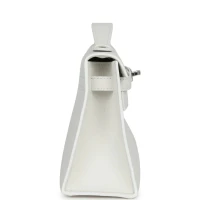 Hermes Kelly Pochette White Swift Palladium Hardware