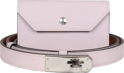 Hermes Kelly Pocket 18 Belt Mauve Pale Epsom Palladium Hardware Hermes Kelly Pocket 18 Belt Mauve Pale Epsom Palladium Hardware