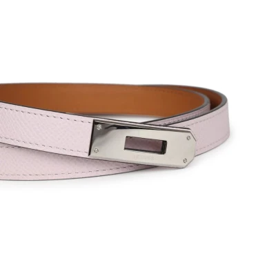 Hermes Kelly Pocket 18 Belt Mauve Pale Epsom Palladium Hardware Hermes Kelly Pocket 18 Belt Mauve Pale Epsom Palladium Hardware