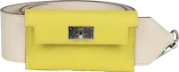 Hermes Kelly Pocket Bag Strap 105 Nata Epsom and Lime Swift Palladium Hardware Hermes Kelly Pocket Bag Strap 105 Nata Epsom and Lime Swift Palladium Hardware