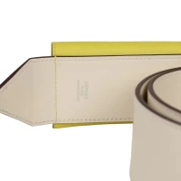 Hermes Kelly Pocket Bag Strap 105 Nata Epsom and Lime Swift Palladium Hardware Hermes Kelly Pocket Bag Strap 105 Nata Epsom and Lime Swift Palladium Hardware