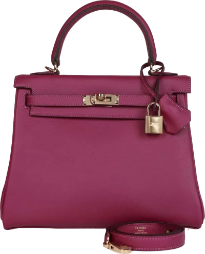 Hermes Kelly Retourne 25 Anemone Swift Permabrass Hardware Hermes Kelly Retourne 25 Anemone Swift Permabrass Hardware