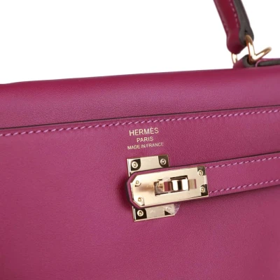 Hermes Kelly Retourne 25 Anemone Swift Permabrass Hardware Hermes Kelly Retourne 25 Anemone Swift Permabrass Hardware