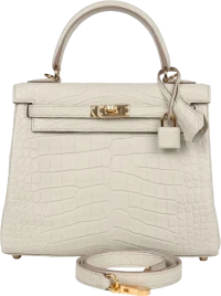 Hermes Kelly Retourne 25 Beton Matte Alligator Gold Hardware Hermes Kelly Retourne 25 Beton Matte Alligator Gold Hardware