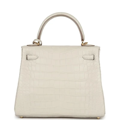 Hermes Kelly Retourne 25 Beton Matte Alligator Gold Hardware Hermes Kelly Retourne 25 Beton Matte Alligator Gold Hardware