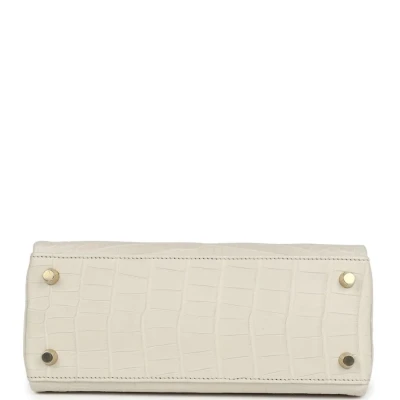 Hermes Kelly Retourne 25 Beton Matte Alligator Gold Hardware Hermes Kelly Retourne 25 Beton Matte Alligator Gold Hardware