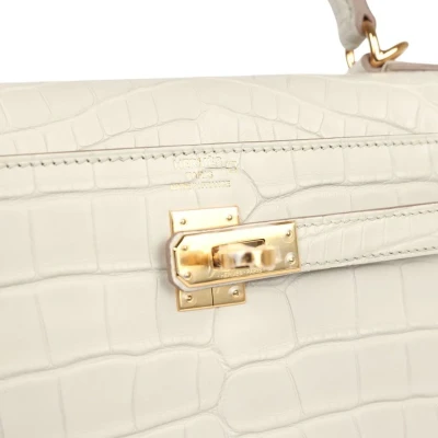 Hermes Kelly Retourne 25 Beton Matte Alligator Gold Hardware Hermes Kelly Retourne 25 Beton Matte Alligator Gold Hardware