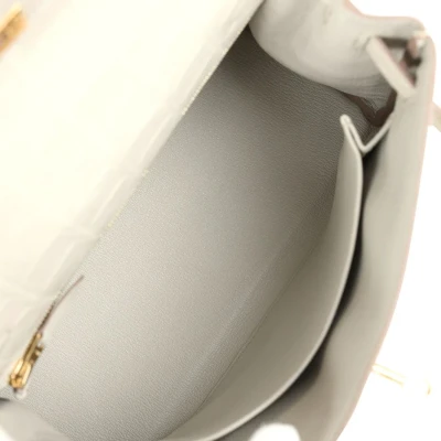 Hermes Kelly Retourne 25 Beton Matte Alligator Gold Hardware Hermes Kelly Retourne 25 Beton Matte Alligator Gold Hardware