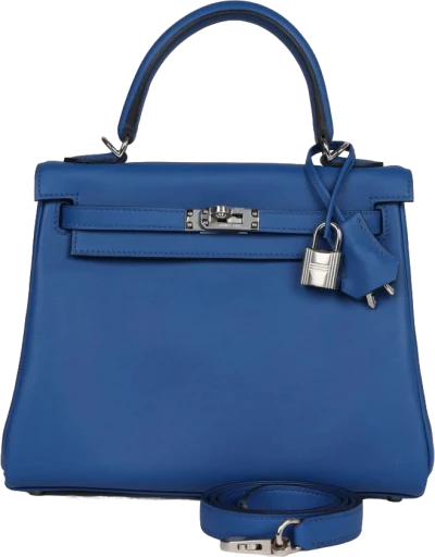 Hermes Kelly Retourne 25 Bleu France Swift Palladium Hardware Hermes Kelly Retourne 25 Bleu France Swift Palladium Hardware