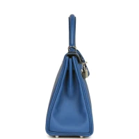 Hermes Kelly Retourne 25 Bleu France Swift Palladium Hardware Hermes Kelly Retourne 25 Bleu France Swift Palladium Hardware