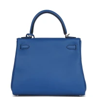 Hermes Kelly Retourne 25 Bleu France Swift Palladium Hardware Hermes Kelly Retourne 25 Bleu France Swift Palladium Hardware
