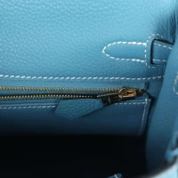 Hermes Kelly Retourne 25 Blue Jean Togo Gold Hardware Hermes Kelly Retourne 25 Blue Jean Togo Gold Hardware