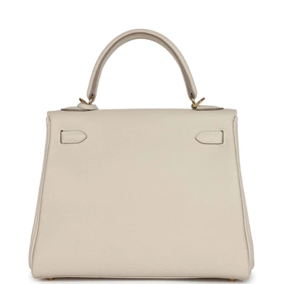 Hermes Kelly Retourne 25 Craie Togo Gold Hardware Hermes Kelly Retourne 25 Craie Togo Gold Hardware