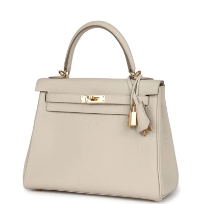 Hermes Kelly Retourne 25 Craie Togo Gold Hardware Hermes Kelly Retourne 25 Craie Togo Gold Hardware