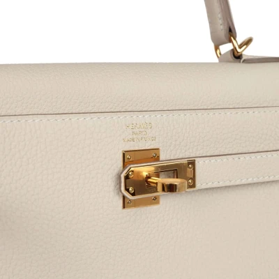 Hermes Kelly Retourne 25 Craie Togo Gold Hardware Hermes Kelly Retourne 25 Craie Togo Gold Hardware