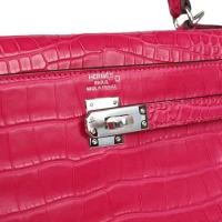 Hermes Kelly Retourne 25 Framboise Matte Alligator Palladium Hardware Hermes Kelly Retourne 25 Framboise Matte Alligator Palladium Hardware