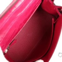 Hermes Kelly Retourne 25 Framboise Matte Alligator Palladium Hardware Hermes Kelly Retourne 25 Framboise Matte Alligator Palladium Hardware