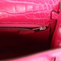 Hermes Kelly Retourne 25 Framboise Matte Alligator Palladium Hardware Hermes Kelly Retourne 25 Framboise Matte Alligator Palladium Hardware