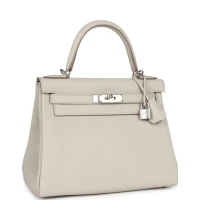 Hermes Kelly Retourne 28 Beton Togo Palladium Hardware