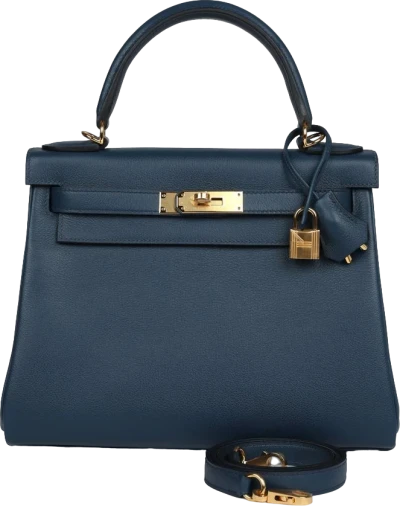 Hermes Kelly Retourne 28 Deep Bleu Evercolor Gold Hardware Hermes Kelly Retourne 28 Deep Bleu Evercolor Gold Hardware