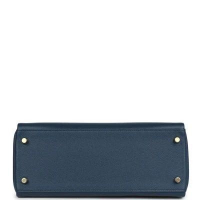 Hermes Kelly Retourne 28 Deep Bleu Evercolor Gold Hardware Hermes Kelly Retourne 28 Deep Bleu Evercolor Gold Hardware