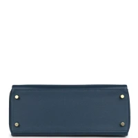 Hermes Kelly Retourne 28 Deep Bleu Evercolor Gold Hardware Hermes Kelly Retourne 28 Deep Bleu Evercolor Gold Hardware