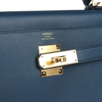 Hermes Kelly Retourne 28 Deep Bleu Evercolor Gold Hardware Hermes Kelly Retourne 28 Deep Bleu Evercolor Gold Hardware