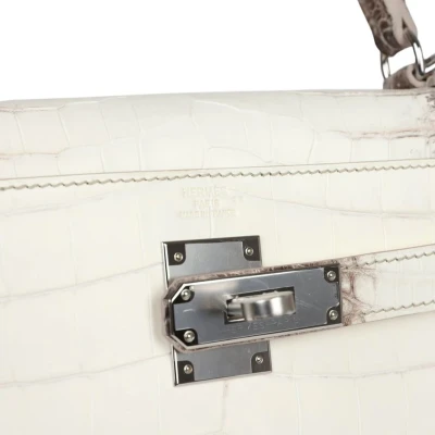 Hermes Kelly Retourne 28 Himalaya Matte Niloticus Crocodile Palladium Hardware Hermes Kelly Retourne 28 Himalaya Matte Niloticus Crocodile Palladium Hardware