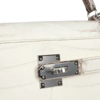 Hermes Kelly Retourne 28 Himalaya Matte Niloticus Crocodile Palladium Hardware Hermes Kelly Retourne 28 Himalaya Matte Niloticus Crocodile Palladium Hardware