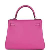 Hermes Kelly Retourne 28 Magnolia Evercolor Palladium Hardware Hermes Kelly Retourne 28 Magnolia Evercolor Palladium Hardware