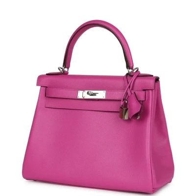 Hermes Kelly Retourne 28 Magnolia Evercolor Palladium Hardware Hermes Kelly Retourne 28 Magnolia Evercolor Palladium Hardware