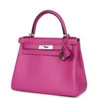 Hermes Kelly Retourne 28 Magnolia Evercolor Palladium Hardware Hermes Kelly Retourne 28 Magnolia Evercolor Palladium Hardware