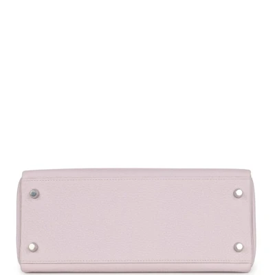 Hermes Kelly Retourne 28 Mauve Pale Clemence Palladium Hardware Hermes Kelly Retourne 28 Mauve Pale Clemence Palladium Hardware