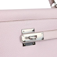 Hermes Kelly Retourne 28 Mauve Pale Clemence Palladium Hardware Hermes Kelly Retourne 28 Mauve Pale Clemence Palladium Hardware