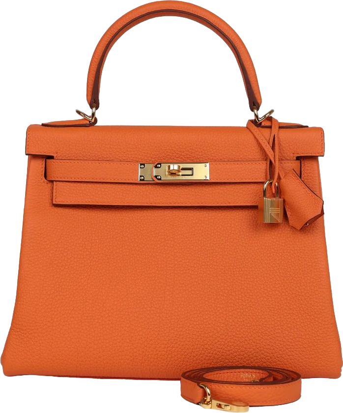 Hermes Kelly Retourne 28 Orange Togo Gold Hardware