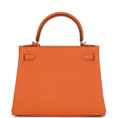 Hermes Kelly Retourne 28 Orange Togo Gold Hardware