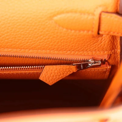Hermes Kelly Retourne 28 Orange Togo Palladium Hardware