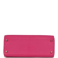 Hermes Kelly Retourne 28 Rose Shocking Chevre Gold Hardware