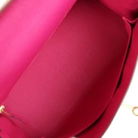 Hermes Kelly Retourne 28 Rose Shocking Chevre Gold Hardware